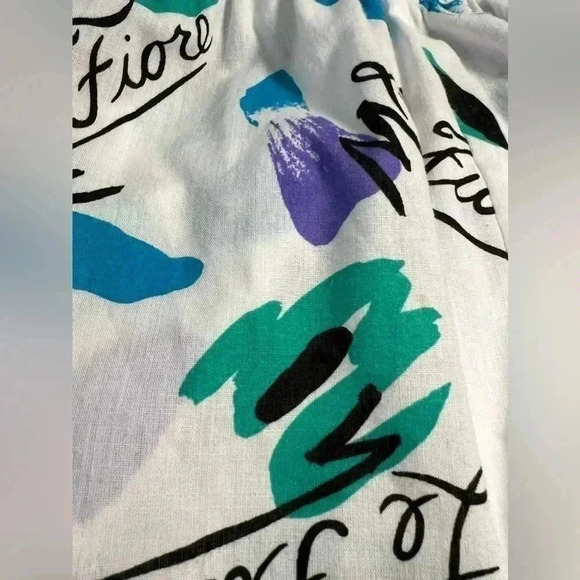 Vintage 80’s 90’ Le Fiore Full Skirt Purple Teal Abstract Design. Size:Large - Picture 9 of 10